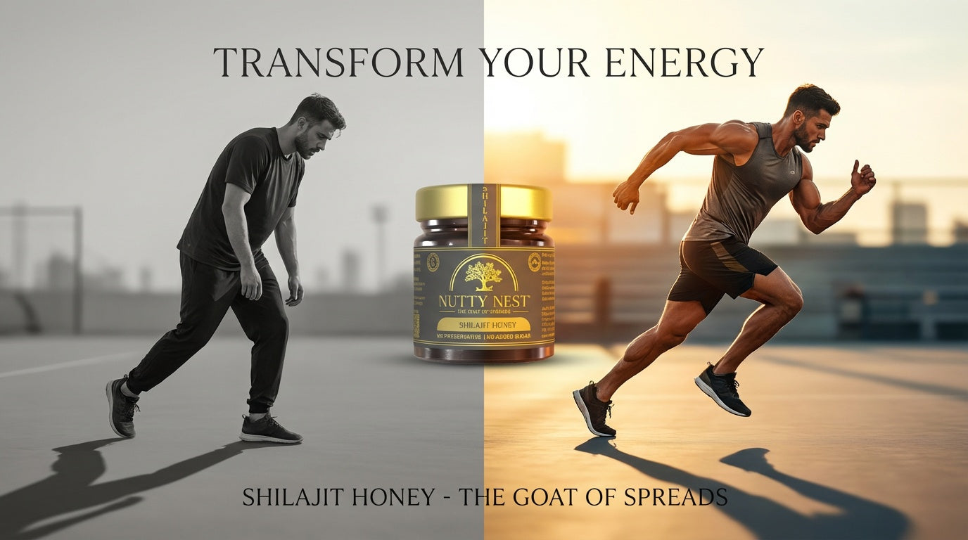 Shilajit Honey by NuttyNest – Premium Himalayan Resin Infused Raw Honey | Natural Energy, Immunity & Vitality Boost | UK First
