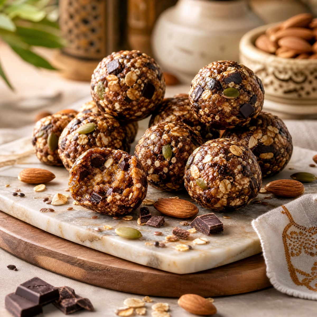 Argan Honey Almond Energy Bites