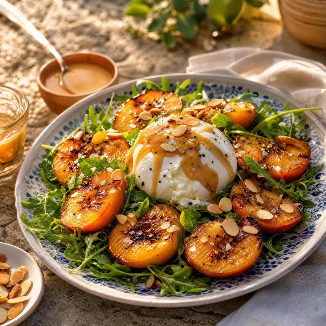 Grilled Peach & Burrata Summer Salad