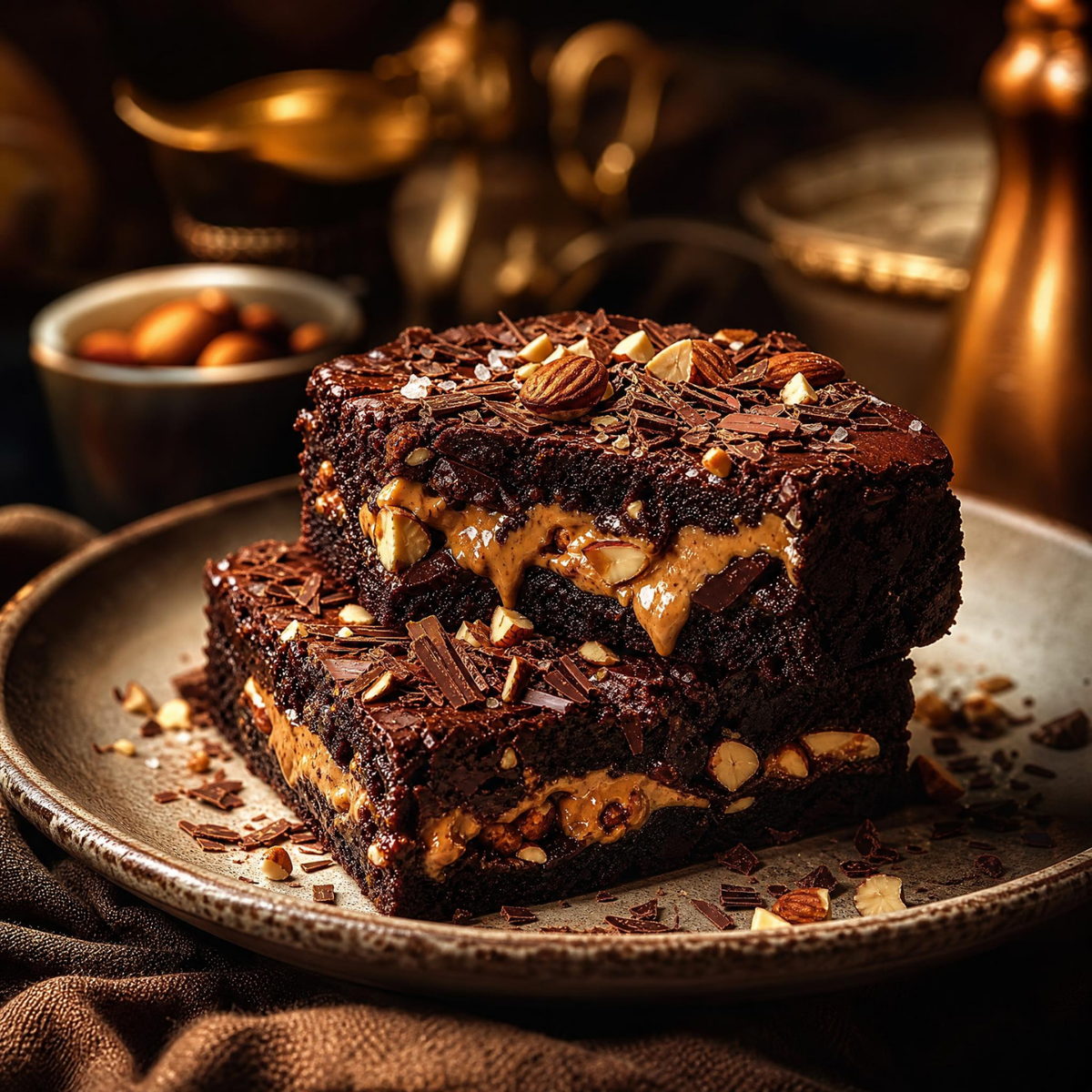 Decadent Nutty Nest Chocolate Almond Butter Brownies