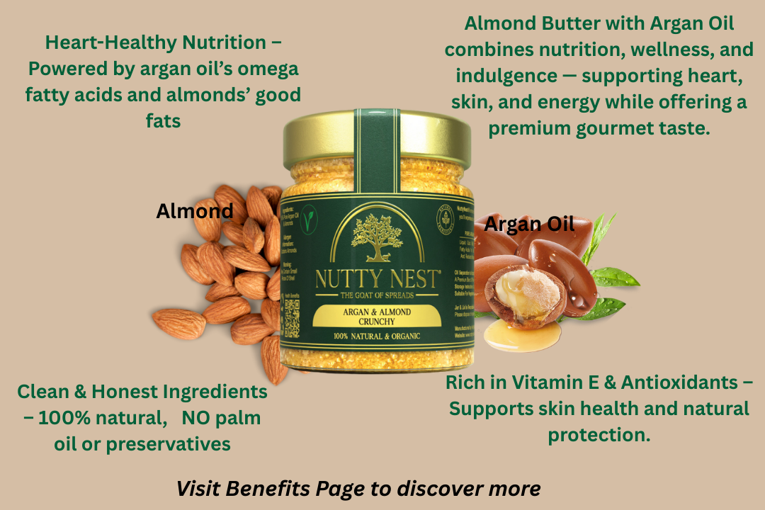 Almond Butter with Argan Oil - Crunchy (Vegan)