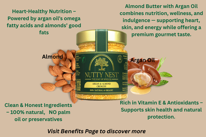 Almond Butter with Argan Oil - Crunchy (Vegan)
