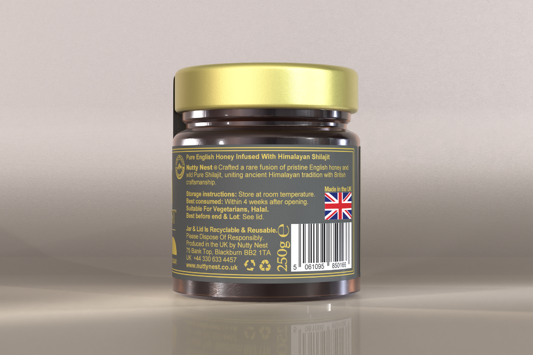Shilajit Honey by NuttyNest – Premium Himalayan Resin Infused Raw Honey | Natural Energy, Immunity & Vitality Boost | UK First