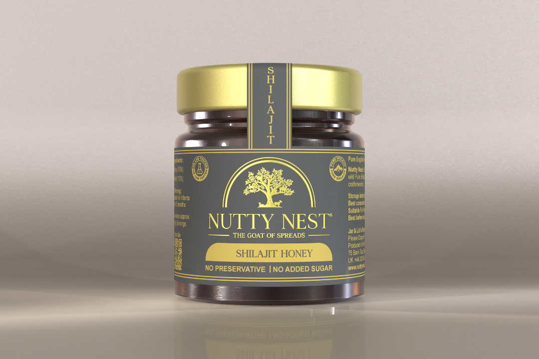 Shilajit Honey by NuttyNest – Premium Himalayan Resin Infused Raw Honey | Natural Energy, Immunity & Vitality Boost | UK First