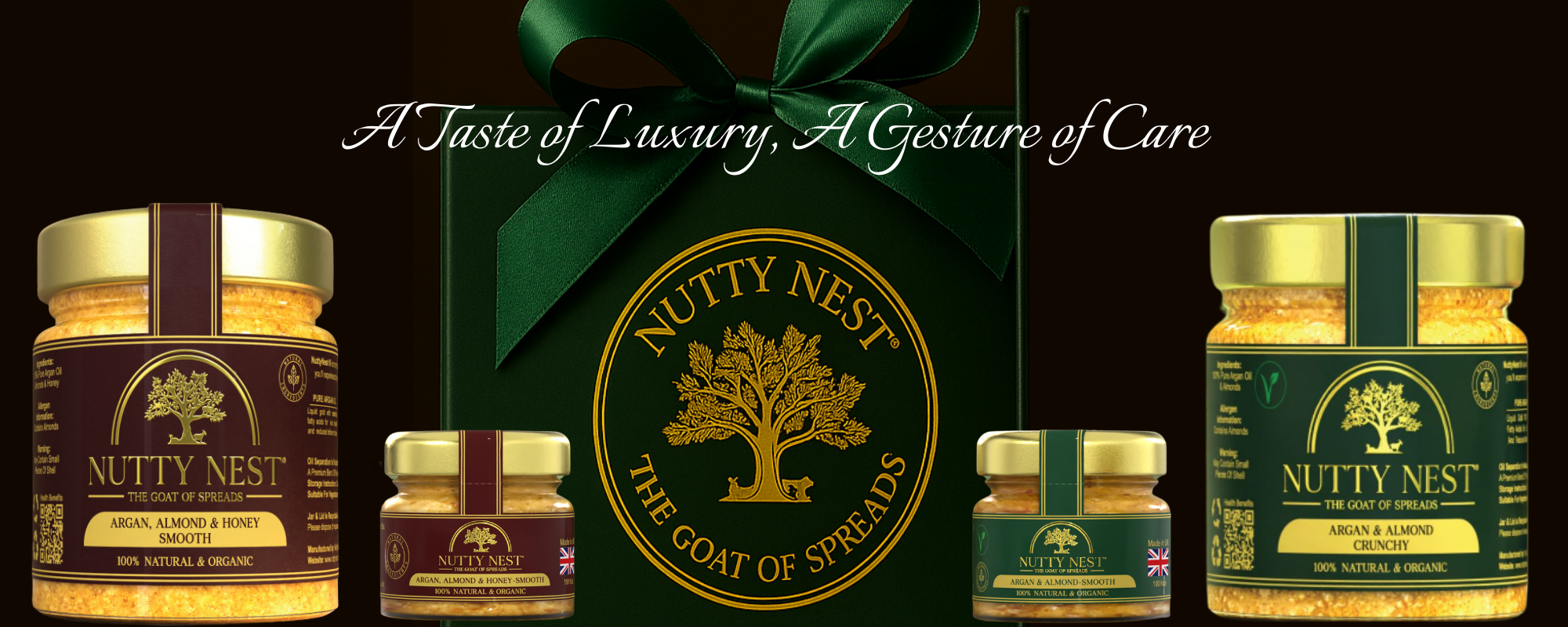 NuttyNest corporate gifting and wholesale - luxury British honey and almond butter for businesses